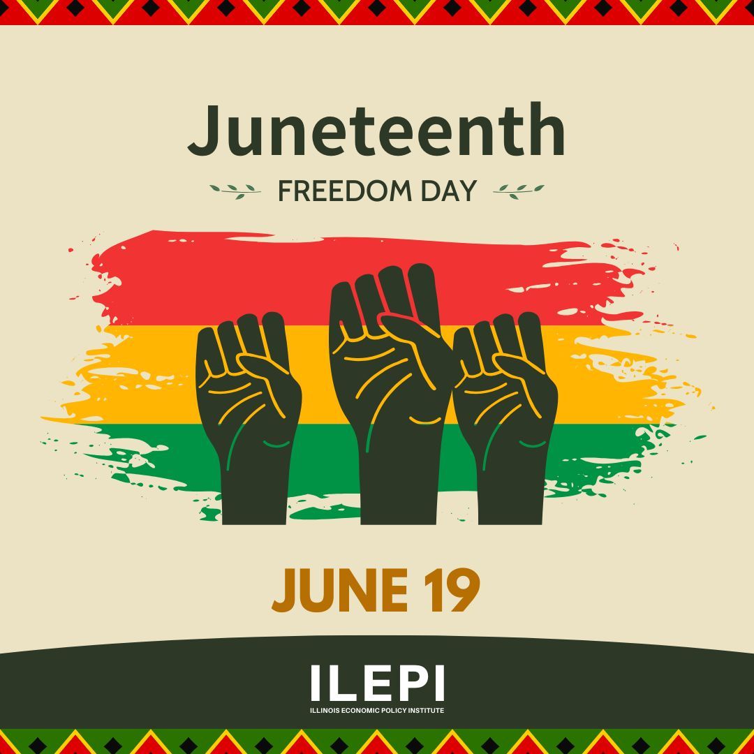 IllinoisEPI's tweet photo. On Juneteenth, we celebrate and reflect on the progress that's been made and our continued commitment to the fight for racial, social, and economic justice. https://t.co/keZ2vNz9G1