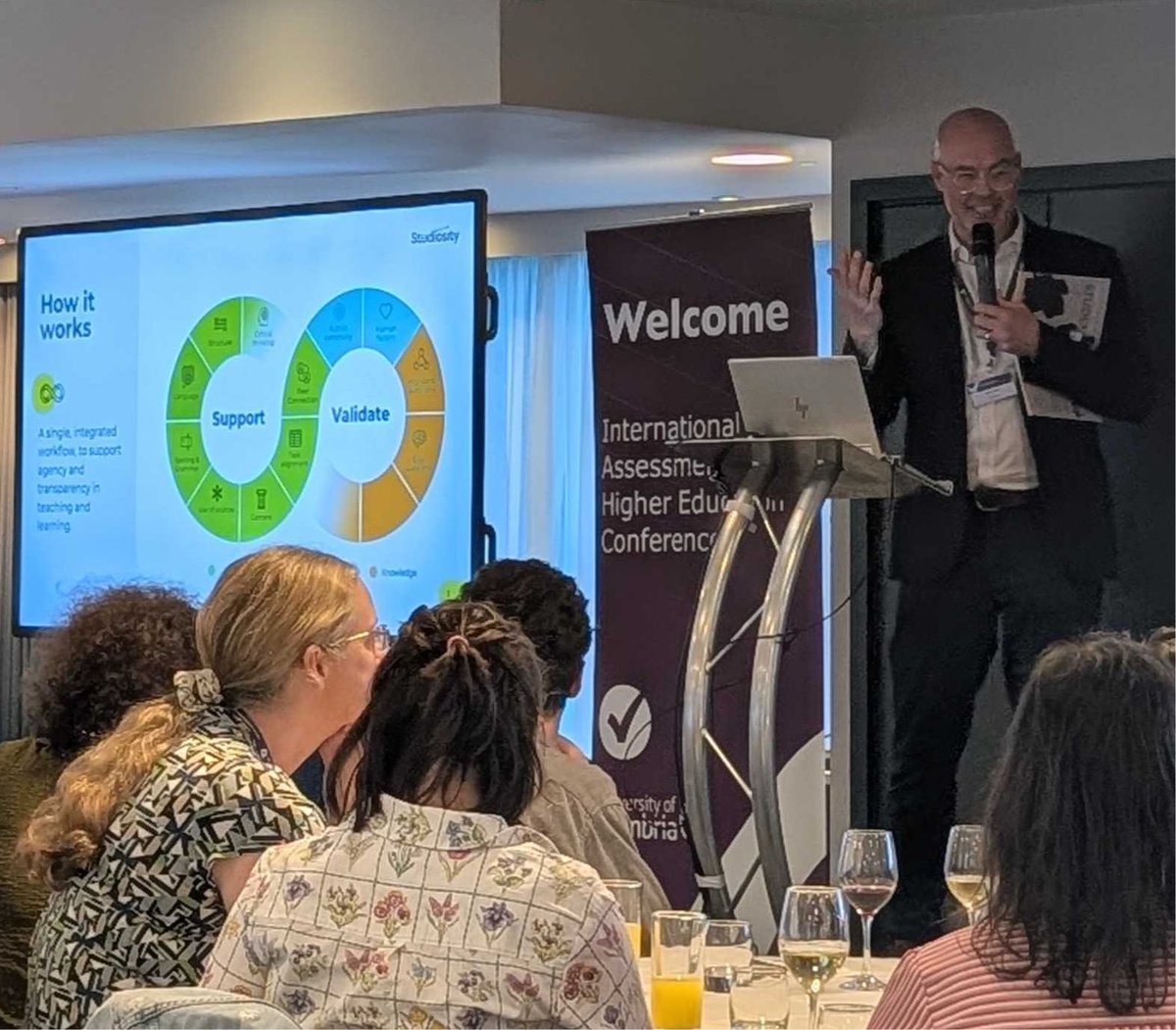 studiosity's tweet photo. Great to support the Assessment in Higher Education Network event and be part of these important conversations. Come and say hello to Garnet Berry or Lisa Abrahams at the Studiosity booth to learn how we're helping institutions keep learning real today! https://t.co/fWxurLc8Pz