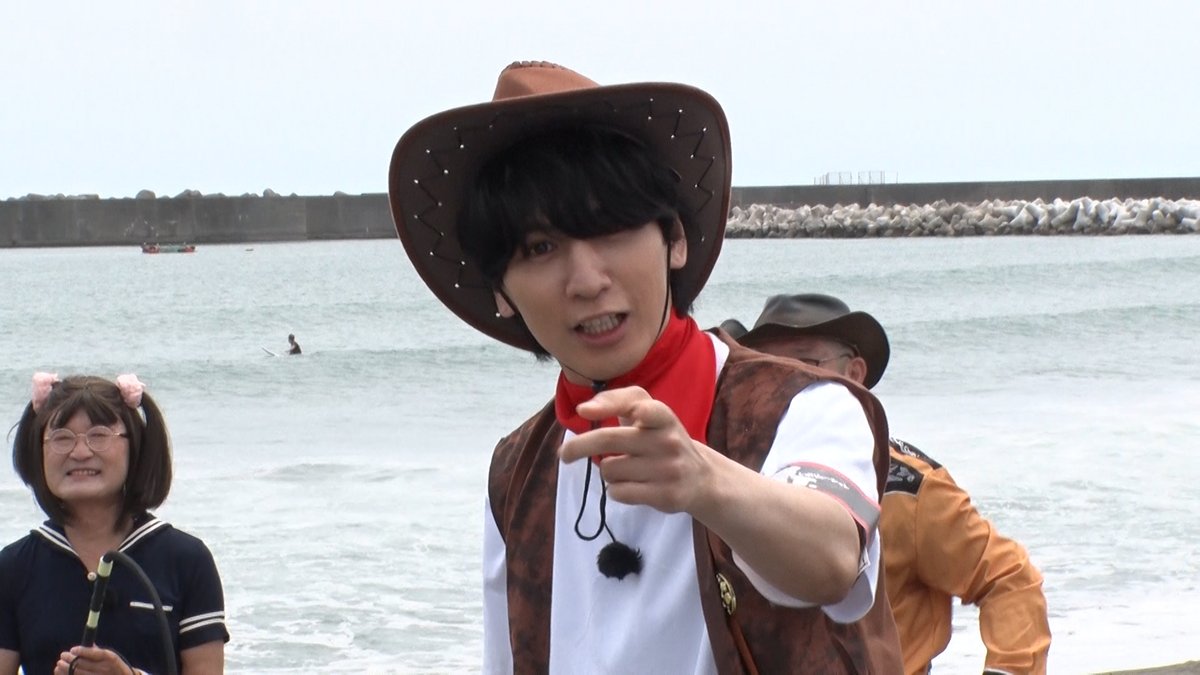 asahi_tv's tweet photo. 🌈#リア突WEST. レボリューション🌎✨
⏰きょう深夜0時

💙💜#はまりゅせ inスポーツウィップ協会🐎

「海の家に足りないものは“鞭”」(!?)
ムチを使った爆上げゲームとは🤣

話が入ってこないくらいキャラ渋滞…👧🏻⁉️

#重岡大毅  #桐山照史 #中間淳太 #神山智洋
#藤井流星 #濵田崇裕 #小瀧望 #WESTꓸ https://t.co/H43KlkFIax