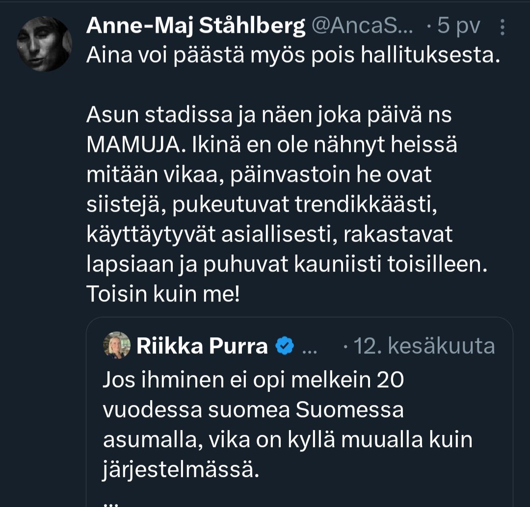 ALuukkainen's tweet photo. Päivän (no, 5 pv vanha) typerin äärivasemmiston twiitti.

Eikun jokainen teinitytt/nuori nainen vaan rohkeasti mukaan, kun siisti, trendikkäästi pukeutunut, asiallisesti käyttäytyvä ja kauniisti puhuva Ahmed kutsuu metsikköön tai asunnolleen!

Onneksi olkoon, @AncaStahlberg ! https://t.co/b9XqucOaFw