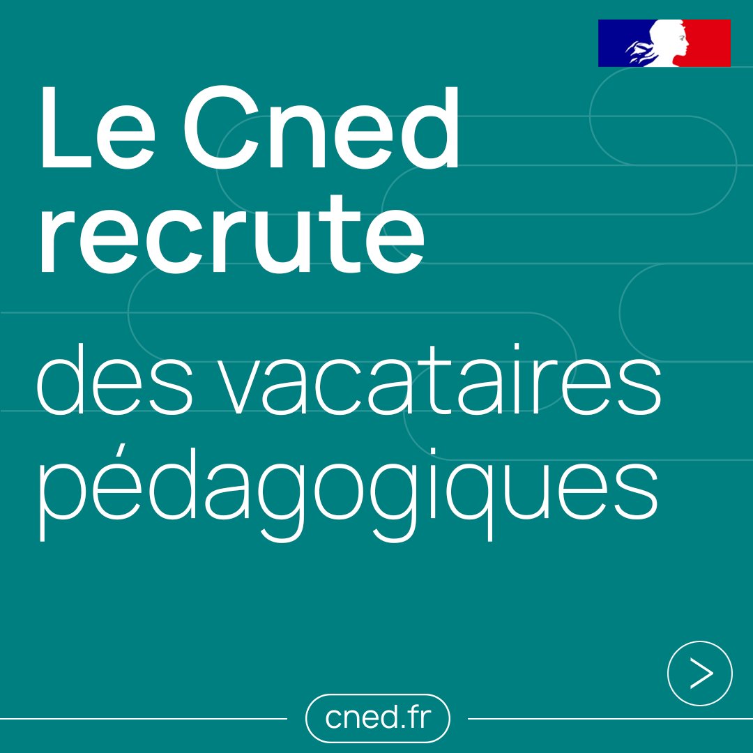 cned's tweet photo. Enseignants, formateurs : rejoignez le #Cned en tant que vacataires pédagogiques pour des missions ponctuelles d’accompagnement de nos inscrits.
✅ Missions entièrement réalisées à distance

Découvrez nos besoins actuels de vacataires pédagogiques ➡️ https://t.co/S8jZyZkJTq https://t.co/B2JwClNrx7