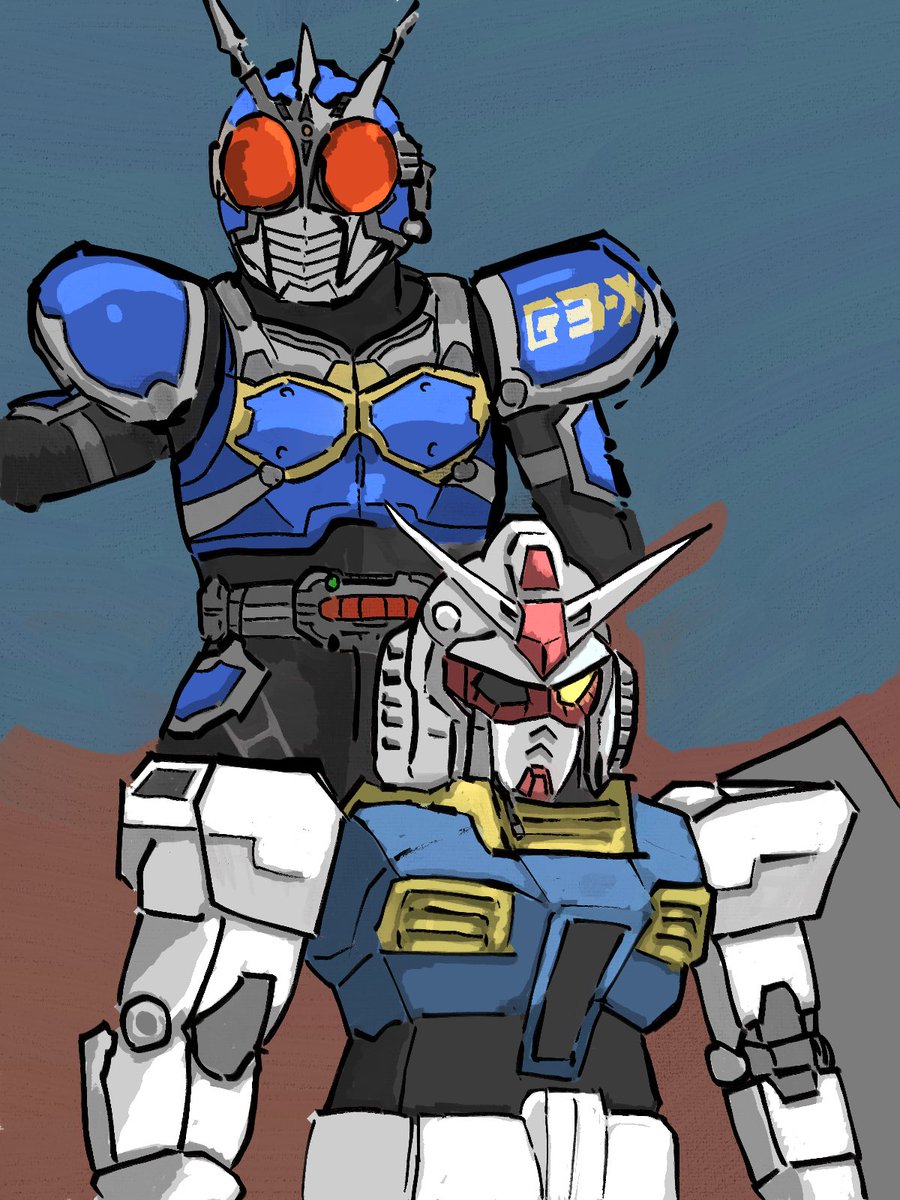 SGR_UUU55's tweet photo. 仮面ライダーになった男とガンダムになった機体
#イラスト
#仮面ライダーG3
#エンデのジムⅡ
#機動戦士ガンダム
#星月の欠片 https://t.co/kHr2Te8wvI