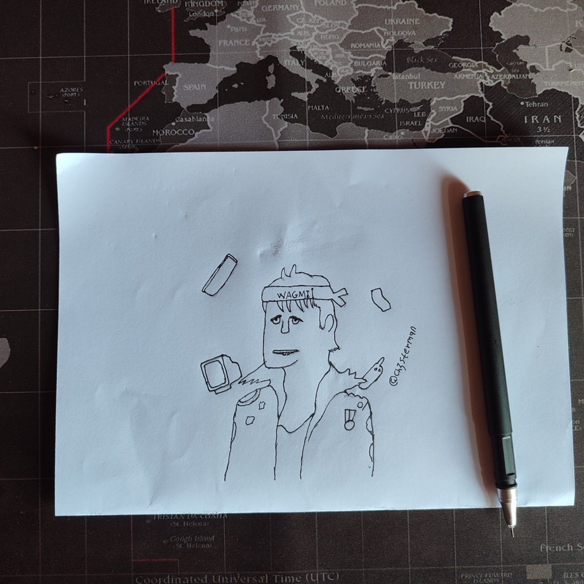 ch3sterman's tweet photo. Stoked and looking forward to BAGHOLDERS by @kingxerox5 so I made this hand drawn art. 

I hope you love it 😁 https://t.co/hgPmfkCDPd