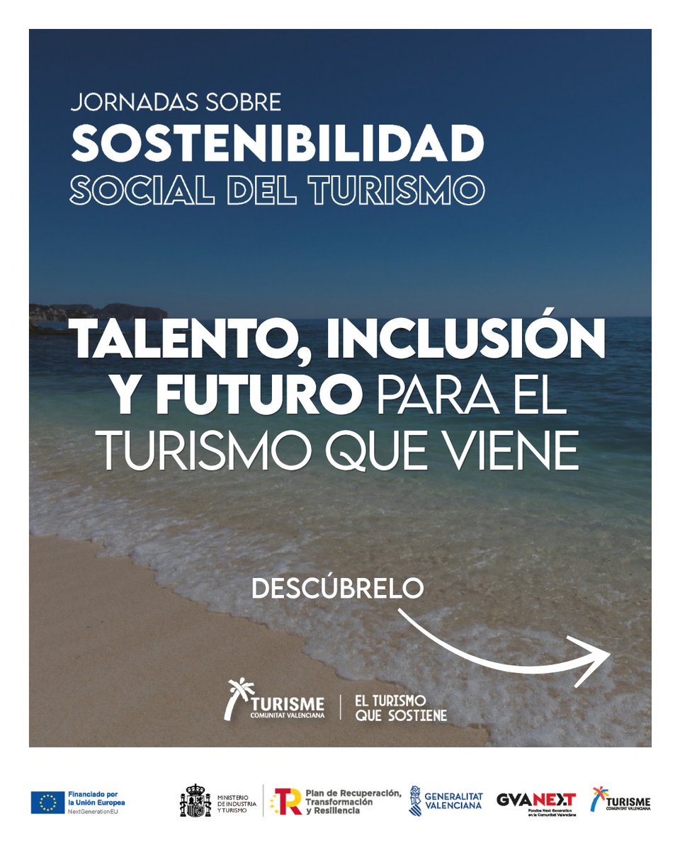GVAturisme's tweet photo. 📢¡Apúntate a las Jornadas de Sostenibilidad Social!

Aprende a gestionar el turismo desde la convivencia, reputación y sostenibilidad social con @nh487, @MARTA_ARCE_P y Carla Llamas.

✔️Ponentes inspiradores y talleres con @alex_blanquer 

Programa👇
https://t.co/SKlmQWdXpr https://t.co/cGrNBJ4jBp