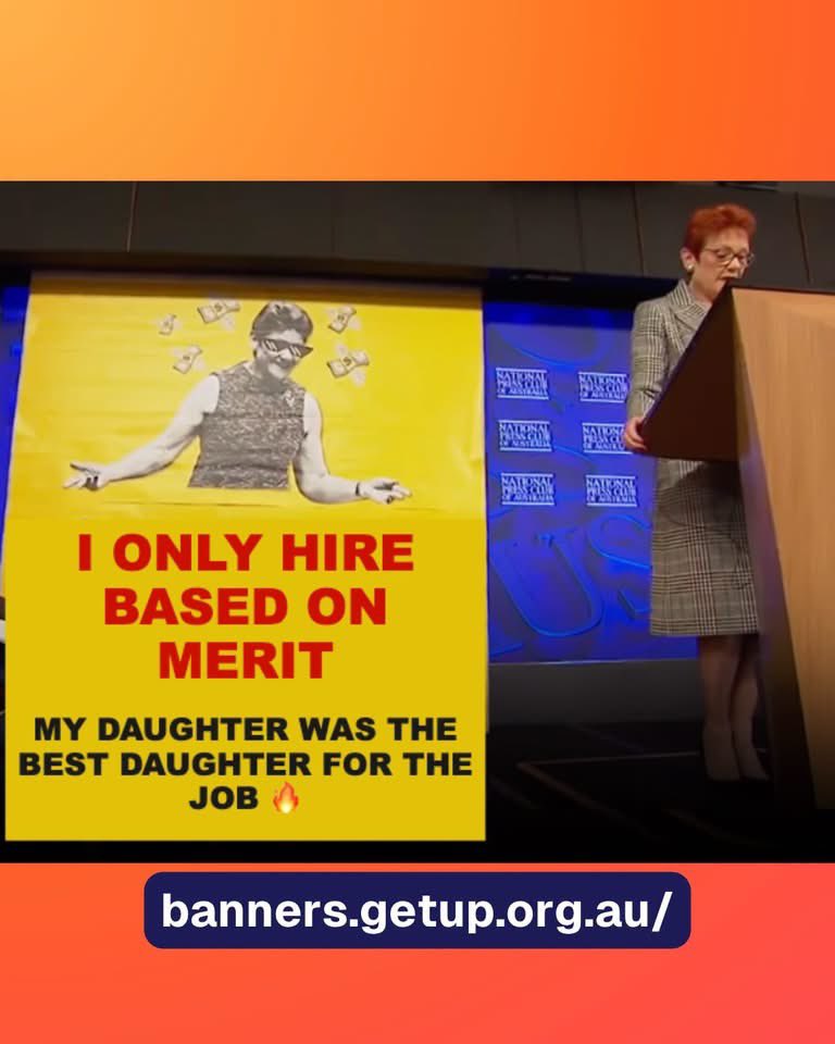 ShiannonC's tweet photo. Getup have some new memes to share…

.. because crashing a Pauline Hanson event at the NPC is the gift that keeps on giving. https://t.co/SRdszCrr6P