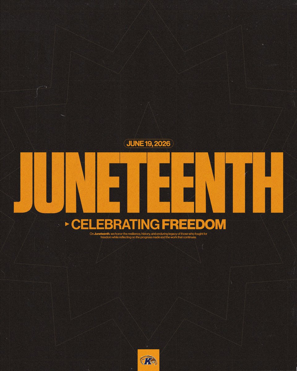 KentStFootball's tweet photo. Happy Juneteenth from the Golden Flashes! ⚡️ https://t.co/AfSnacHlLI