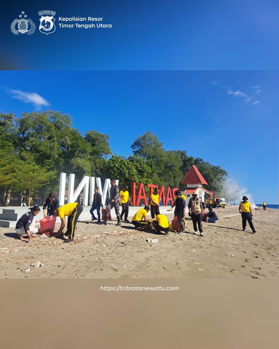 HPolresttu's tweet photo. Wini (19/6/2026)  – Menyambut momentum bersejarah Hari Bhayangkara ke-80, Kepolisian Sektor Insana Utara di bawah jajaran Polres Timor Tengah Utara menggelar sebuah aksi sosial kemasyarakatan dan lingkungan.#polresttu #poldantt #hutbhayangkara80 #1juli https://t.co/G5nxGgA8n7