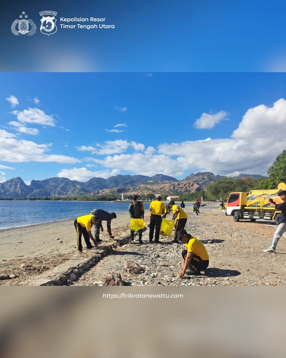 HPolresttu's tweet photo. Wini (19/6/2026)  – Menyambut momentum bersejarah Hari Bhayangkara ke-80, Kepolisian Sektor Insana Utara di bawah jajaran Polres Timor Tengah Utara menggelar sebuah aksi sosial kemasyarakatan dan lingkungan.#polresttu #poldantt #hutbhayangkara80 #1juli https://t.co/G5nxGgA8n7