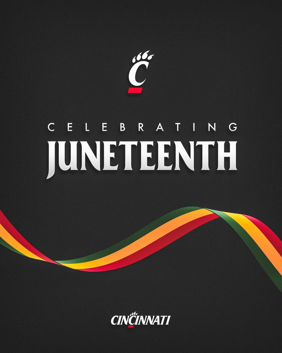 GoBEARCATS's tweet photo. Today we reflect and celebrate. Happy Juneteenth from the Bearcats! https://t.co/xYOKLAXPNF