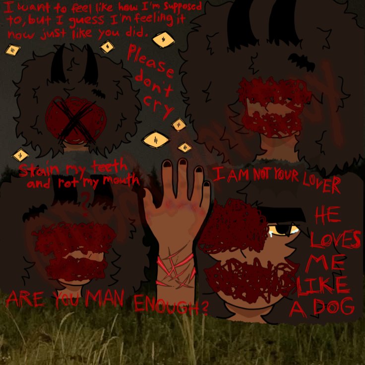 DeadGraveBoy's tweet photo. Trauma dumps on you #thomasbatson #Thomas #batson #ocart #persona #darkshiptwt #comshiptwt #SH #art #ArtistOnTwitter #traditionalart #abused #venttwt #ventart https://t.co/7NN4Zh1dIP