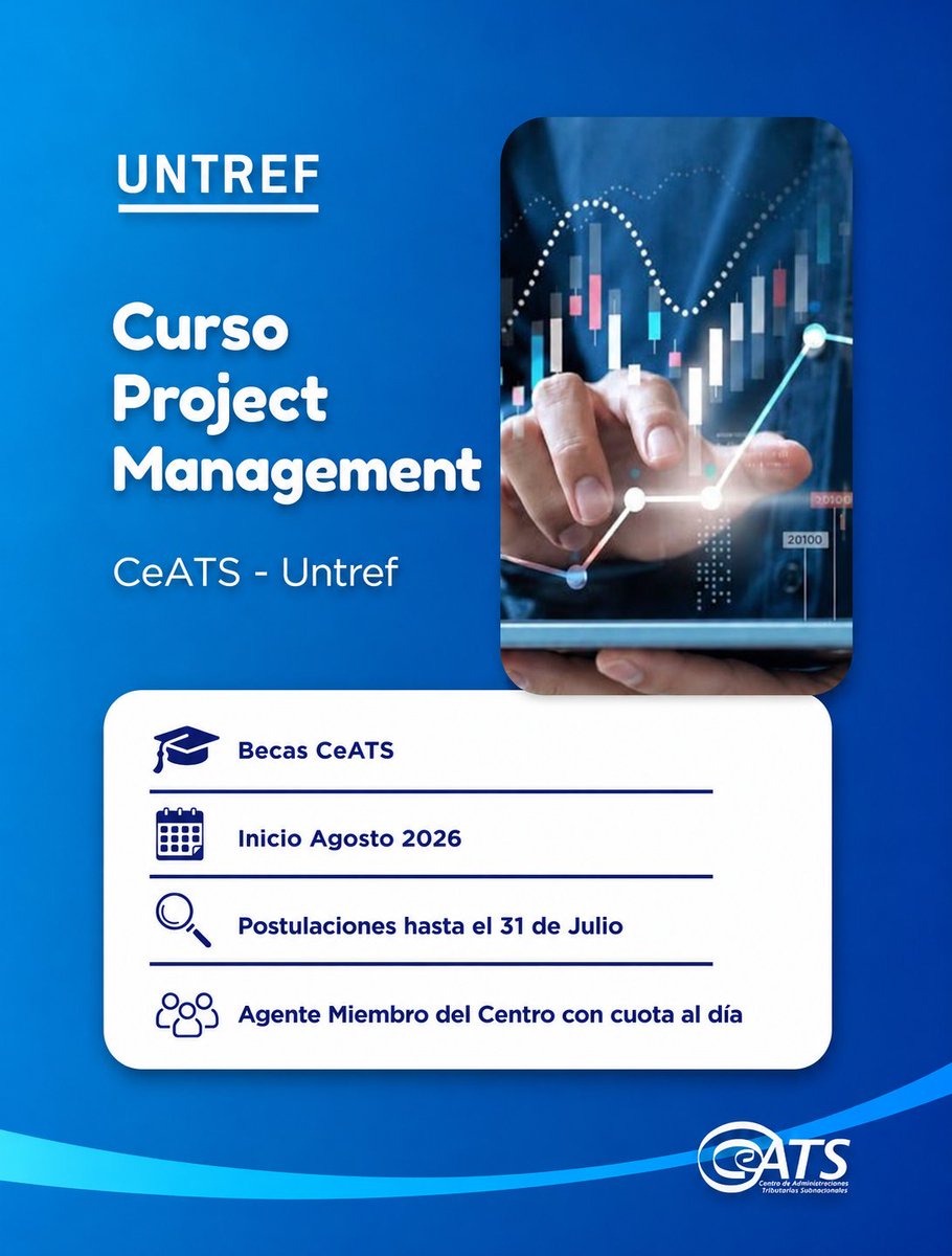 CeATS_ARGENTINA's tweet photo. Nueva propuesta académica CeATS – UNTREF 

Lanzamos el Curso de Project Management, una capacitación orientada a fortalecer la gestión de proyectos en organismos provinciales y municipales, basada en estándares internacionales PMI®.

🎓Inicio: Agosto 2026 https://t.co/wobxzu1vqF