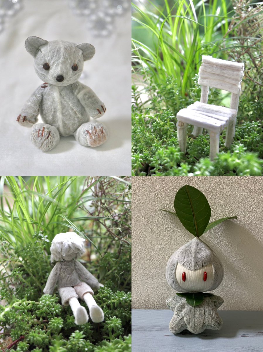 kusabanaasobi's tweet photo. ちなみに、ラムズイヤーでは色々作りました。
羊のもこもこの毛はラムズイヤーの花を使っています。
椅子は四角い茎です。
木工用ボンドと相性がよく、綺麗に仕上がります。
メルカリで葉を購入することもできます。 https://t.co/7vYz3r5wHD