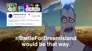 _mosshaven's tweet photo. This is dickriding to a brand new level, if a character randomly acts differently in one episode compared to another they are out of character. No changing that

r/BattleforDreamIsland ass argument https://t.co/PcRwWmFKSS