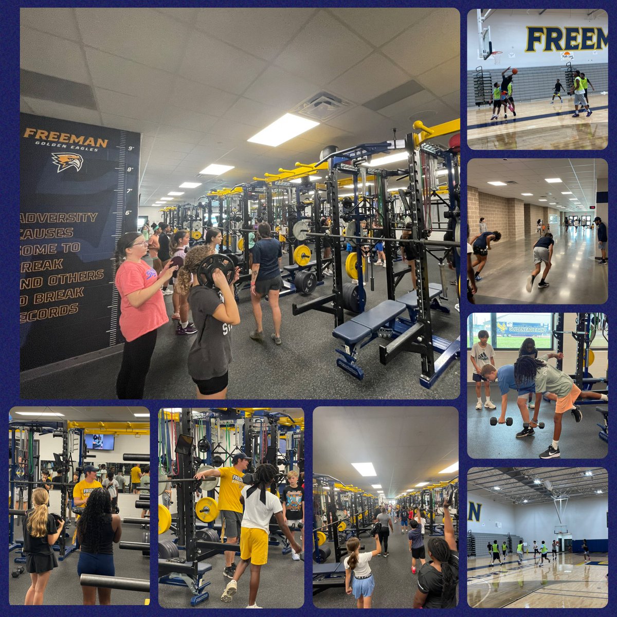 GinaBCobb's tweet photo. Getting stronger every day! Shout out to our coaches for showing up for our kids and making it fun! #SACCamp #BeAbove #theGOLDstandard https://t.co/dNKhtJZXO9