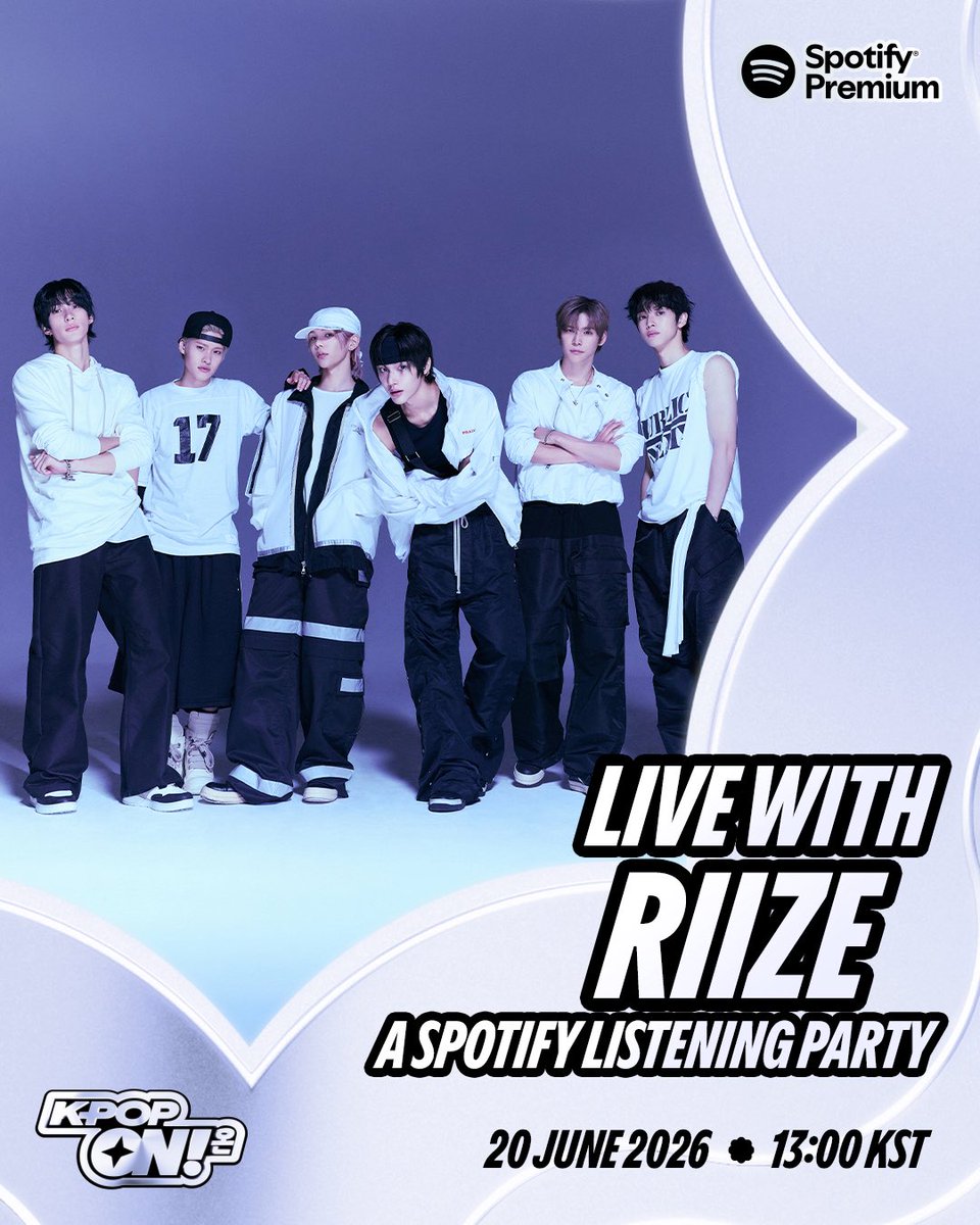 RIIZE_official's tweet photo. RIIZE와 LIVE로 함께하는 스포티파이 리스닝 파티에 BRIIZE를 초대합니다!
지금 바로 아래 링크에서 RSVP 해주세요🧡

BRIIZE! Join us LIVE at RIIZE's Spotify Listening Party!
RSVP now through the link below🧡

🎙June 20, 1PM KST
🔗 https://t.co/hPBG4Vzzjd

*available only for Premium users in select regions
#SpotifyListeningParty
#RIIZE #라이즈
#RISEandREALIZE
#dyd #RIIZE_dyd
@SpotifyKR @SpotifyKpop