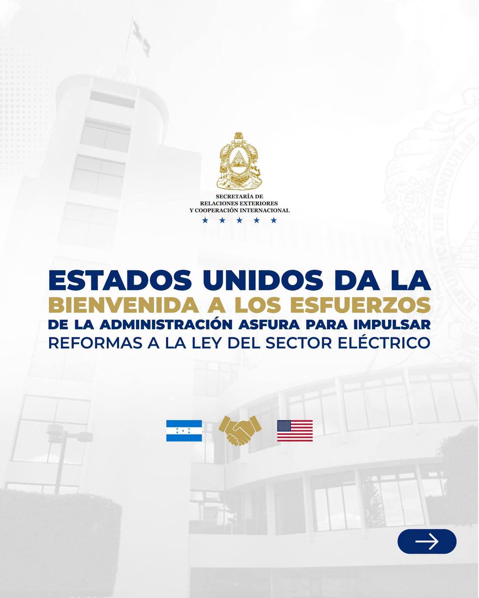 Honduras_Kuwait's tweet photo. 📌 𝗘𝘀𝘁𝗮𝗱𝗼𝘀 𝗨𝗻𝗶𝗱𝗼𝘀 𝗱𝗮 𝗹𝗮 𝗯𝗶𝗲𝗻𝘃𝗲𝗻𝗶𝗱𝗮 𝗮 𝗹𝗼𝘀 𝗲𝘀𝗳𝘂𝗲𝗿𝘇𝗼𝘀 𝗱𝗲 𝗹𝗮 𝗔𝗱𝗺𝗶𝗻𝗶𝘀𝘁𝗿𝗮𝗰𝗶ó𝗻 𝗔𝘀𝗳𝘂𝗿𝗮 𝗽𝗮𝗿𝗮 𝗶𝗺𝗽𝘂𝗹𝘀𝗮𝗿 𝗿𝗲𝗳𝗼𝗿𝗺𝗮𝘀 𝗮 𝗹𝗮 𝗹𝗲𝘆 𝗱𝗲𝗹 𝘀𝗲𝗰𝘁𝗼𝗿 𝗲𝗹é𝗰𝘁𝗿𝗶𝗰𝗼. https://t.co/0wsV5Zh9X0