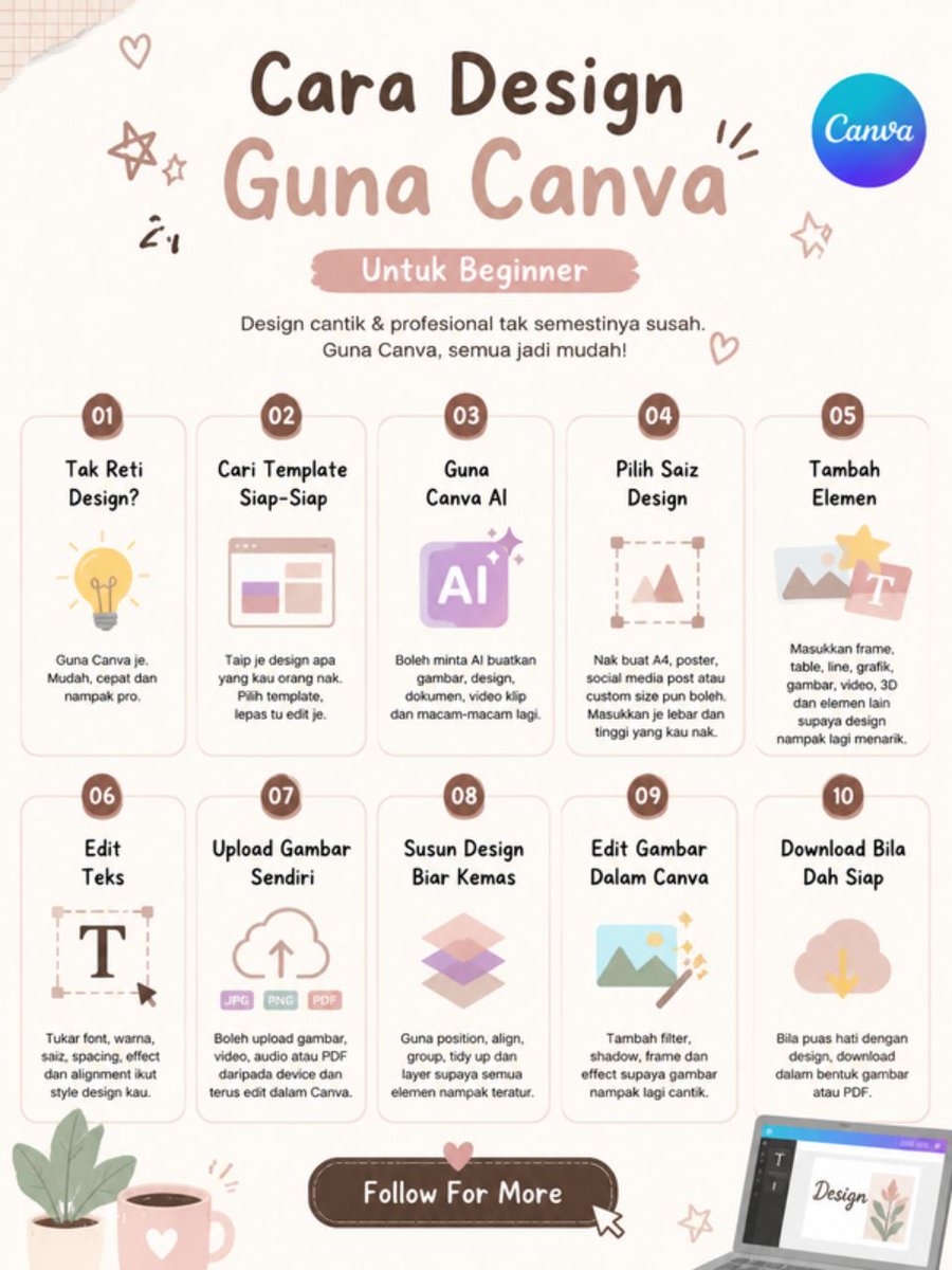 husnaamira22's tweet photo. Skill Canva Yang Membantu Bina Pendapatan Digital

Tak perlu kau install software berat.  
Dengan Canva:  
– Template siap  
– Edit pantas  
– AI generate pro design  

Jana pendapatan online cuma dengan kemahiran ni!

Full video 👇 

https://t.co/WtikScsiPB

Follow for more! https://t.co/q6Swp99Txm