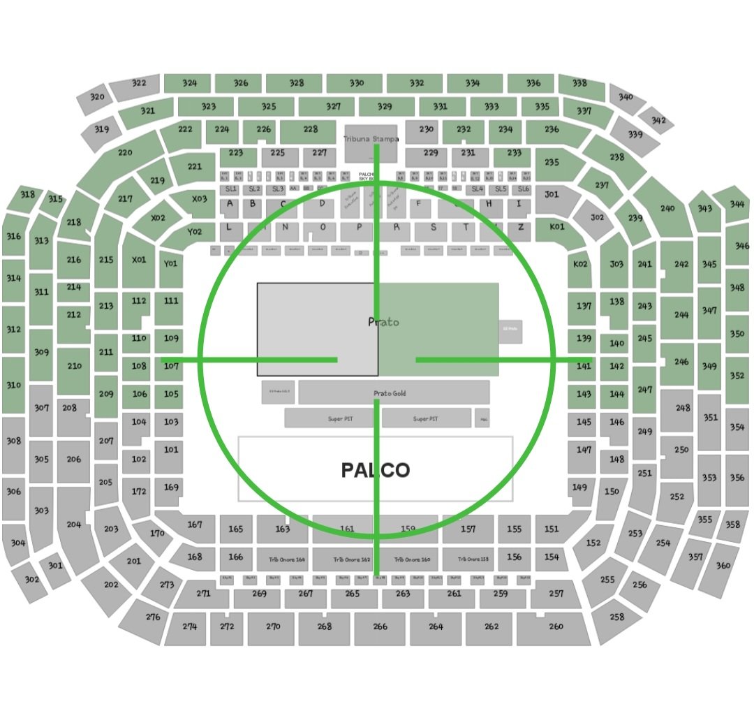 AnnalisasDaily's tweet photo. La piantina di Annalisa di San Siro a 7 giorni dall'annuncio, già SOLD OUT Prato A e Super Pit A , SOLD OUT anche numerosi settori sugli spalti 😍🔥 

#Annalisa #SanSiro https://t.co/rqZLuVPW0f