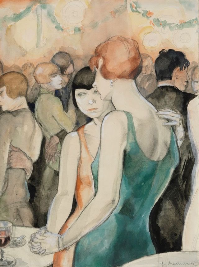 Divinecastl's tweet photo. Jeanne Mammen (1976-1980) https://t.co/ZUDKQNREWS