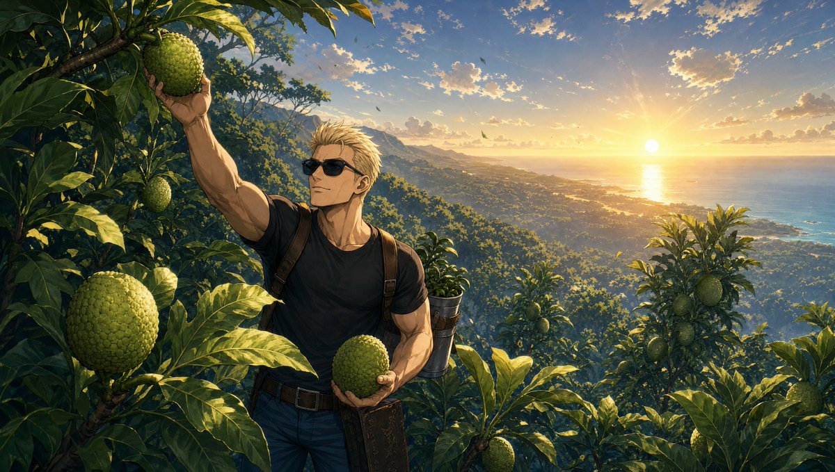 KobbVT's tweet photo. Kobb's plant fact of the day: ๐ฑ
Did you know that breadfruit is a massive, starchy fruit that tastes like fresh bread when roasted!? ๐
Captain Blighโs famous Bounty voyage was all about bringing this tree to feed the world!
A living pantry from a single tree! ๐ณ
#Plantfact #PlantFactOfTheDay #Plant #Plants #Vtuber