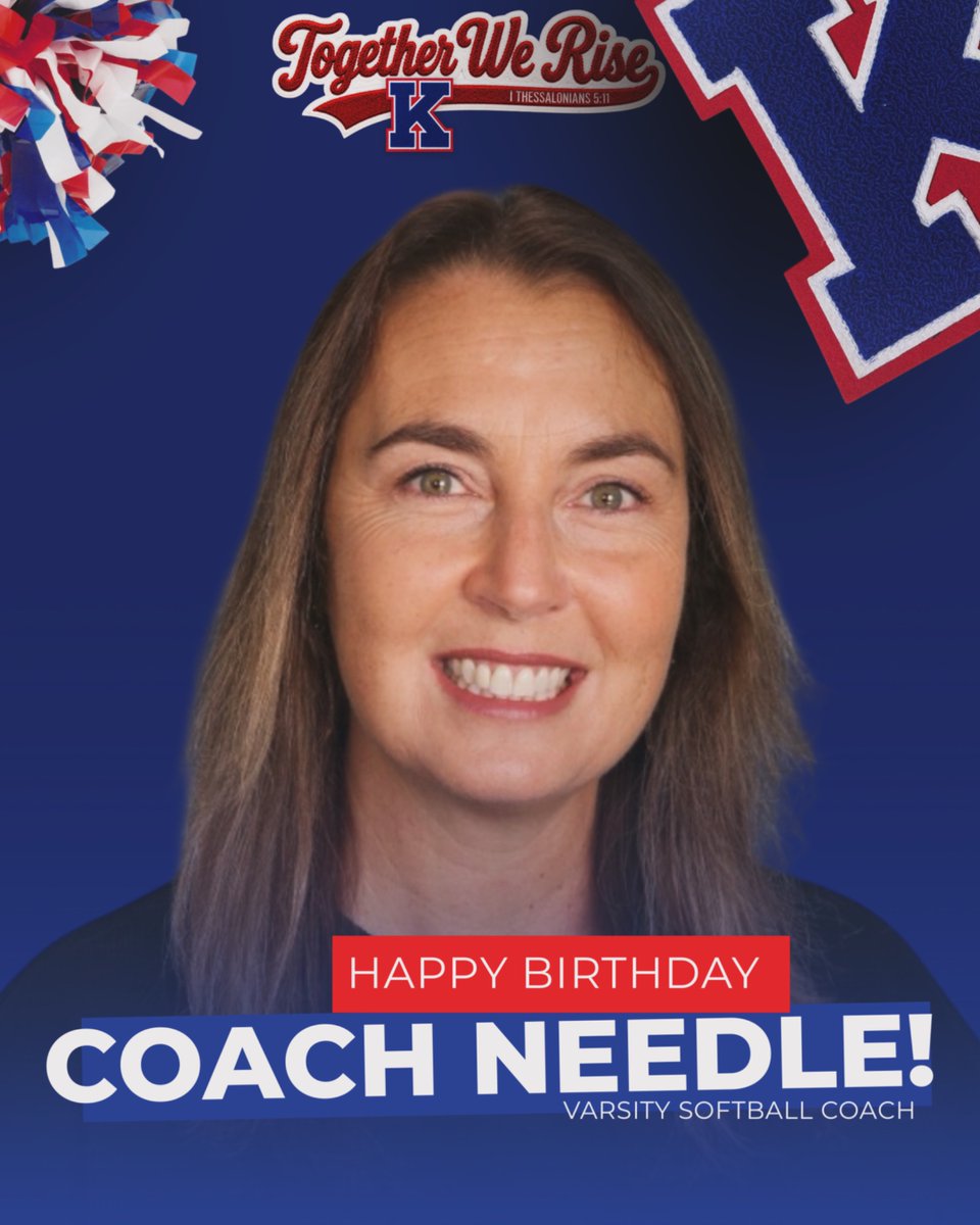 TKALions's tweet photo. Happy birthday to district champion softball coach Kim Needle! 🥎🎂 #tkasoftball

@TKAWPB https://t.co/Ams7KaQfsF
