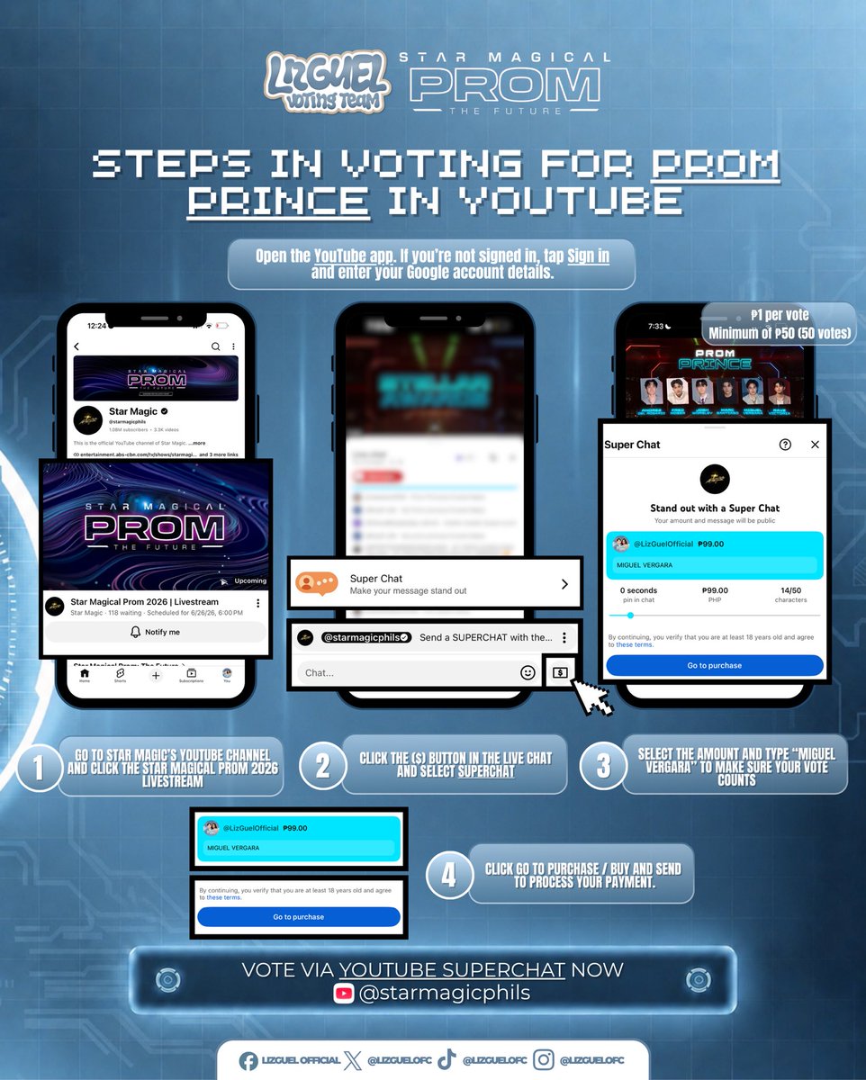 LizGuelVT's tweet photo. Our very own LizGuel are nominated for Prom Princess and Prom Prince at the #StarMagicalProm2026 Stellar Awards! 🩵

👸 Prom Princess — Eliza Borromeo
🤴 Prom Prince — Miguel Vergara

🗳️ Voting is open from June 19, 12:00 NN until June 26.
🔗 https://t.co/AqXtUGaXnY https://t.co/gTzfE4sK6l