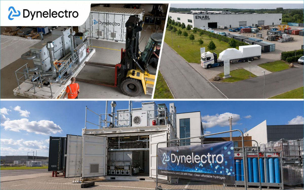 fuelcellsworks's tweet photo. .@dynelectro has shipped its first 250 kW Dynamic #Electrolyser Unit to Syntholene Energy’s #eSAF project in Iceland. The SOEC system delivers up to 90% efficiency, rapid load flexibility, and long stack life.
#HydrogenNow #SOEC #CleanEnergy
https://t.co/uYEikQwMmz https://t.co/Y7lgM0ToE3