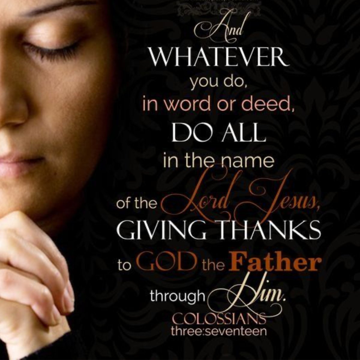 pastordwl's tweet photo. It’s All For God: “Whatever you do in word or deed, do all in the name of the Lord Jesus, giving thanks to God the Father through Him.” (Colossians 3:17) https://t.co/LwqRMoP8bB