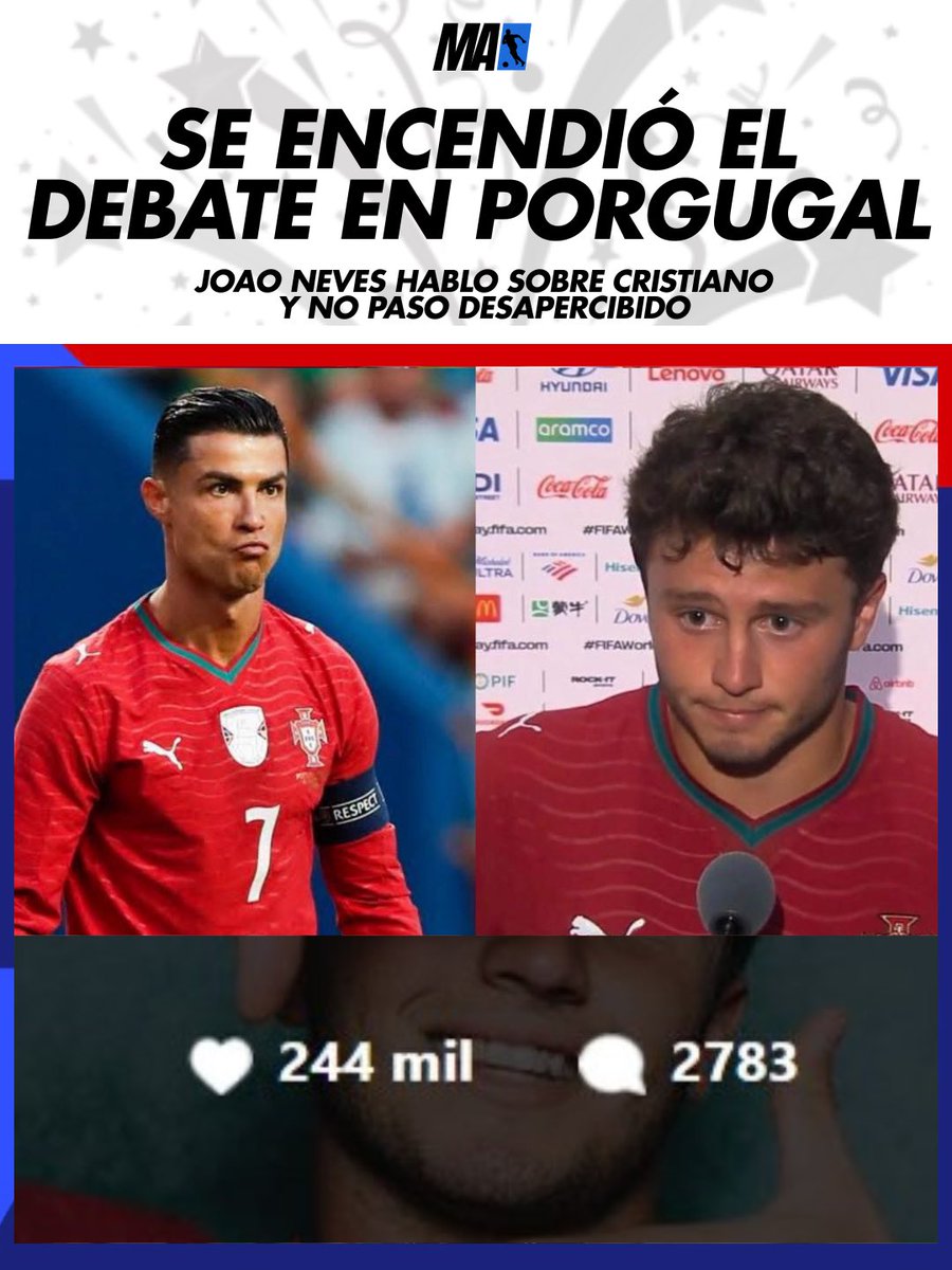 MaxAnalista07's tweet photo. 🗣️ "Sabemos todo lo que Cristiano ha
hecho por nosotros. Pero hoy no es diferente a nadie. Es un jugador más que está aquí para ayudar al equipo".

Sus palabras dividieron por completo a los aficionados.
#portugal #cristiano #mundial2026 #worldcup #mundialdefútbol2026 https://t.co/82sCqCntyB