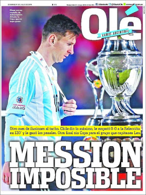 NL1997xd's tweet photo. @PeakSxnti @001Oxygen La portada del medio mas importante de argentina. Pero si, culparon a higuain https://t.co/FsJJsKQoTa