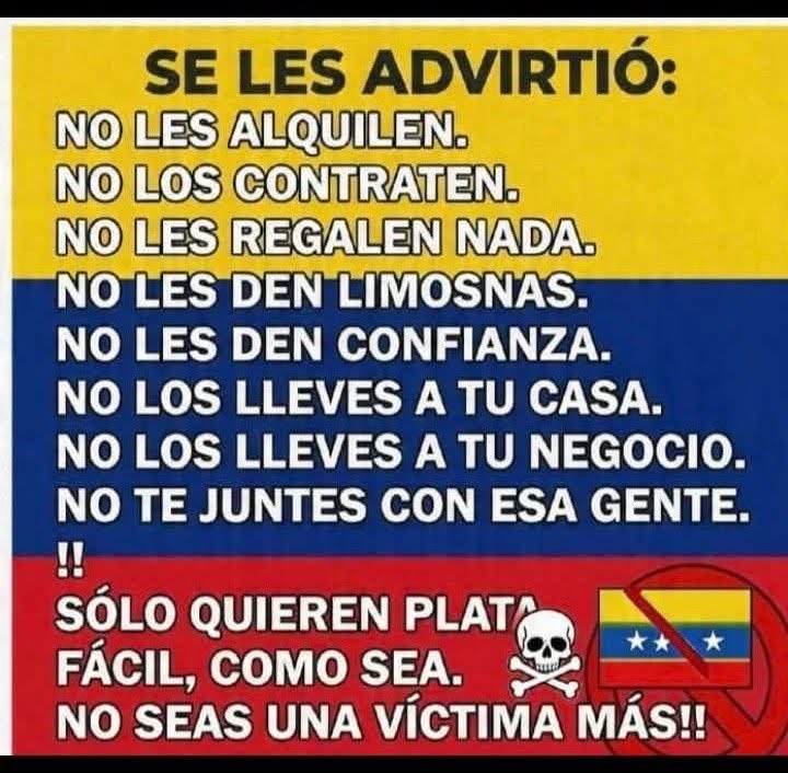 Augusto74071829's tweet photo. @cara_de_piedra @LEOPARDO_WN @entel FUERA VENECOS 
SE LES ADVIRTIÓ A LAS EMPRESAS https://t.co/10bv59Owpt