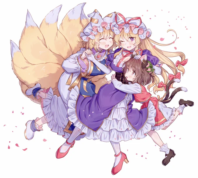 skebで描かせて頂いた八雲家!ありがとうございました!