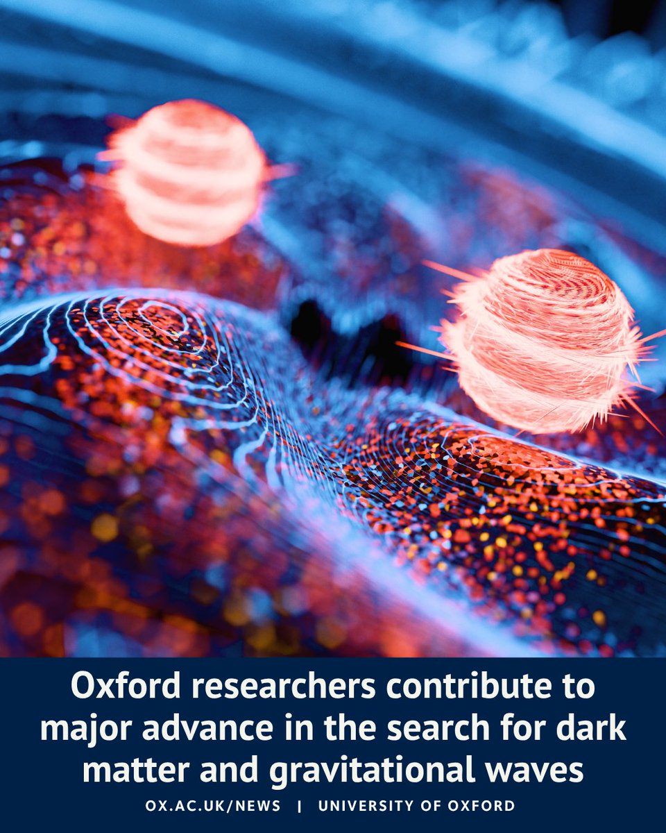 UniofOxford's tweet photo. University of Oxford researchers have contributed to a major advance towards building large-scale quantum sensors capable of operating under real-world conditions. 

Ultimately, the work could help physicists probe the fundamental nature of dark matter, dark energy and gravitational waves ⬇️
https://t.co/4dNPM9XEdX