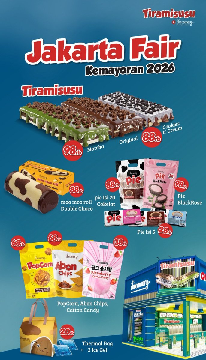 ccabiyyaa's tweet photo. halo guys, aku open jastip PRJ untuk TIRAMISUSU dan BAKPIA TUGU JOGJA, ready tgl 25 juni, fee 10k/item, gratis ongkir untuk wilayah sekitar kemayoran, cempaka putih, sumur batu, sunter, sumur batu, serdang, cempaka baru

order here https://t.co/Xd1c0RAC3j no scam

#zonauang https://t.co/8MkMFgL5Jn