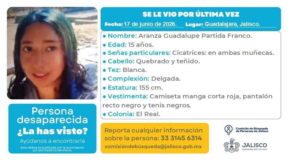 VMGlezR's tweet photo. Desaparece menor de edad en #Guadalajara, #Jalisco (El Real). https://t.co/R2cWBWAlc2
