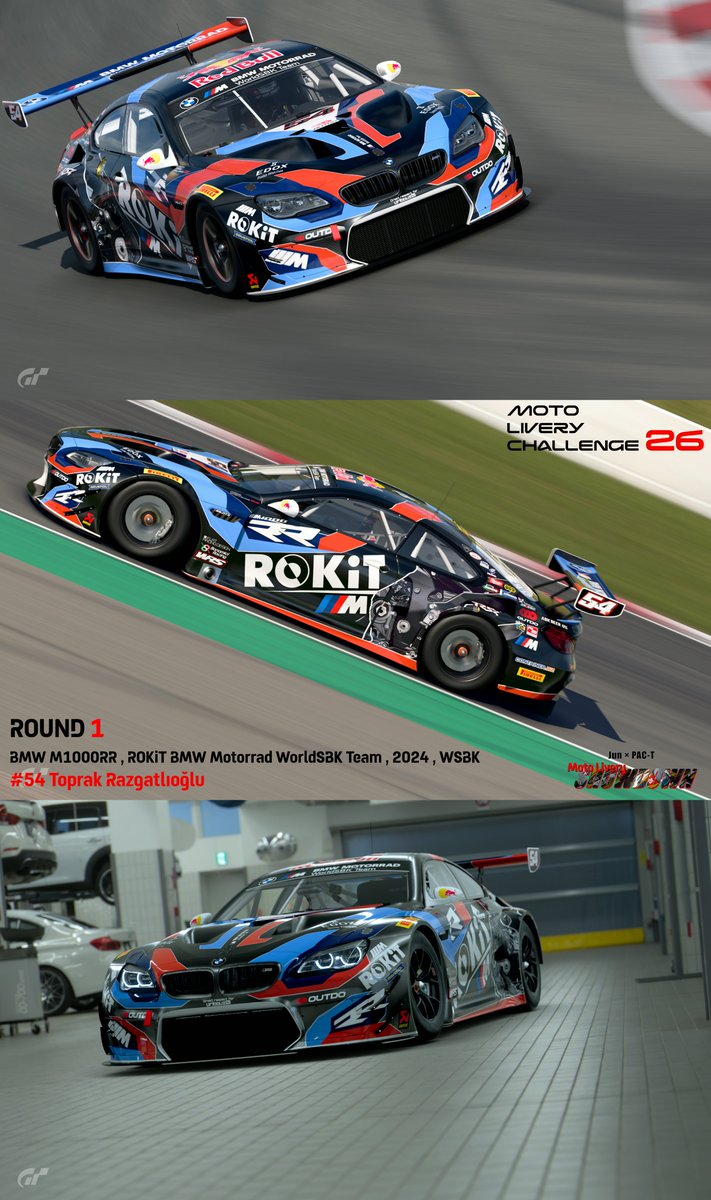 taakun33's tweet photo. #MotoLiveryChallenge
#GT7_MLC26
#GT7
#グランツーリスモ7

BMW M6 GT3
inspired by BMW M1000RR 2024 #54

Link
https://t.co/v8s1ILiH0d https://t.co/pQk92DnPxN