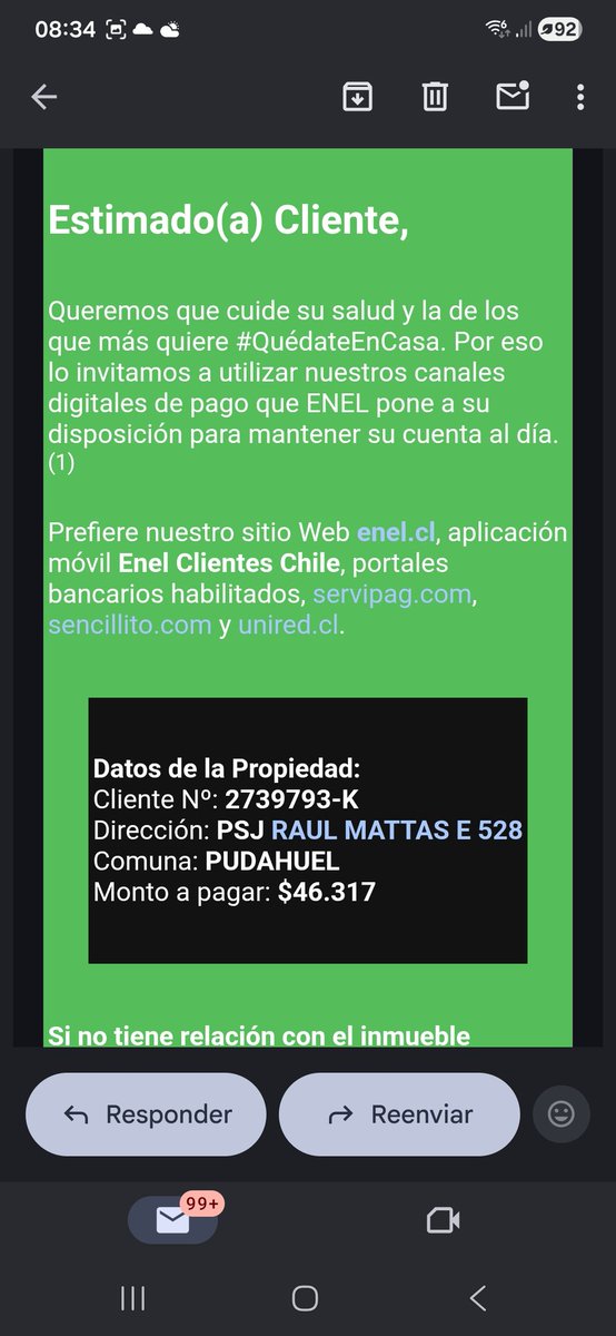 Stoledoa's tweet photo. @EnelChile ayer pague por las plataformas que ustedes otorgan, y tengo debitado el pago, dejen de molestar por favor. @SERNAC @SEC_cl https://t.co/1vwoifE91I
