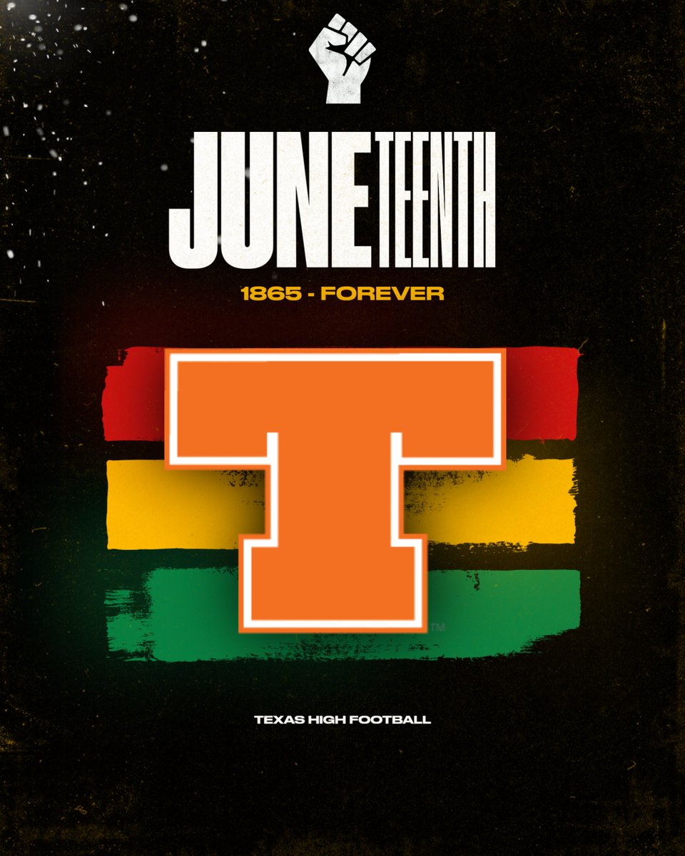 THighFootball's tweet photo. Juneteenth is a celebration of freedom, resilience, and the enduring pursuit of equality. Today we honor the past, celebrate progress, and recommit to building a future where freedom belongs to everyone. 

✊🏾❤️🖤💚 #Juneteenth https://t.co/gl5SiQqLnI