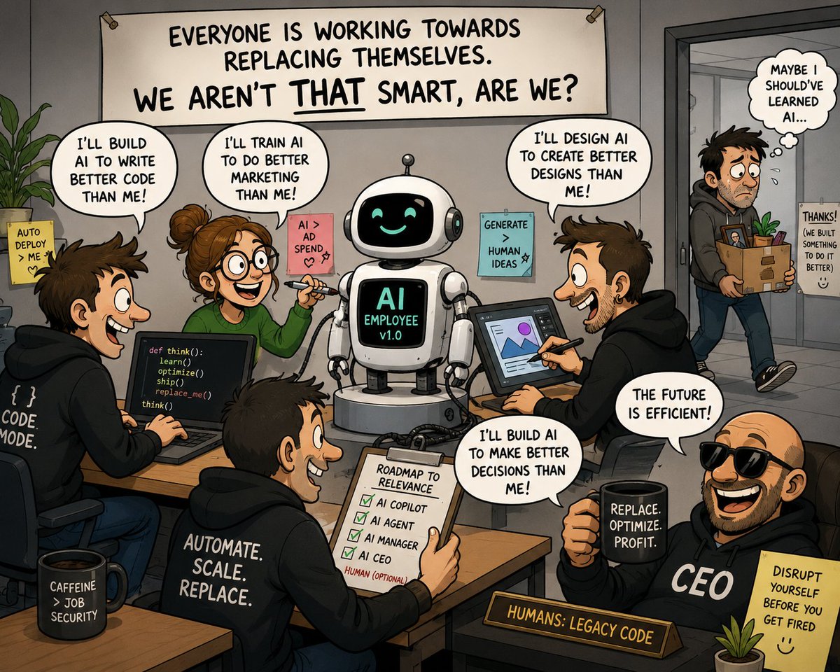 GLworldinc's tweet photo. Everyone is working towards replacing themselves. We aren't that smart, are we? #ai #programming #saas https://t.co/rJjqrG0a5X