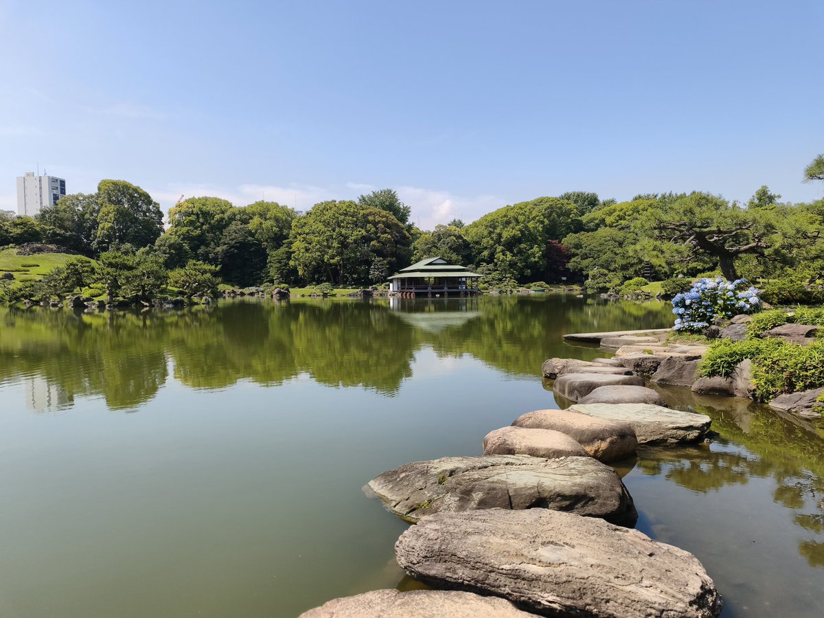 ugnt5's tweet photo. 今日は仕事終わりに清澄庭園へ
素晴らしい庭園でしたが、サギやカメなどの生き物の様子が気になってしまって庭園の写真はこれだけ。 https://t.co/QiveDwBWvI