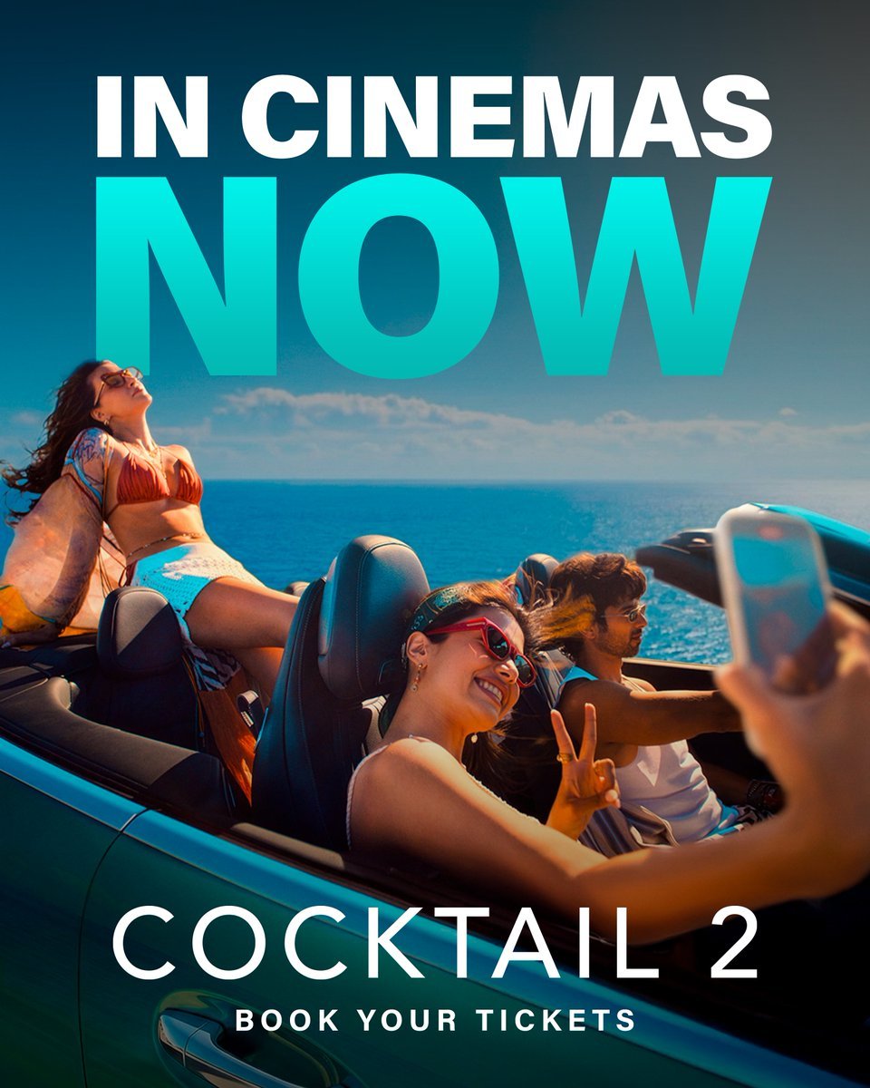 TrendVersNews's tweet photo. #Cocktail2 beautifully blends charm, heartbreak & emotional depth 🍸❤️

#ShahidKapoor, #KritiSanon & #RashmikaMandanna deliver effortless chemistry that keeps the love triangle engaging throughout ✨

Kriti shines with a powerful mix of vulnerability & strength, Shahid adds depth, and Rashmika brings pure warmth 💯

Stunning visuals, soulful music & strong emotions make it a must-watch 🎬🔥

IN CINEMAS NOW — DON’T MISS IT! 🍿

#Bollywood #Cocktail2 #MustWatch