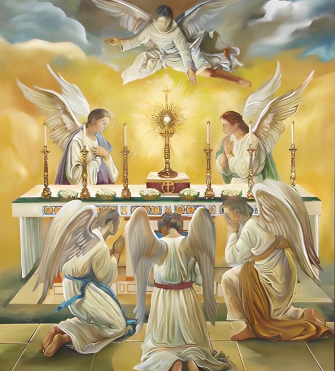 prayandfast2's tweet photo. "A Holy Hour in front of the Blessed Sacrament is worth more than a thousand years of human glory."

-St. Padre Pio https://t.co/EJBd1wUOhD