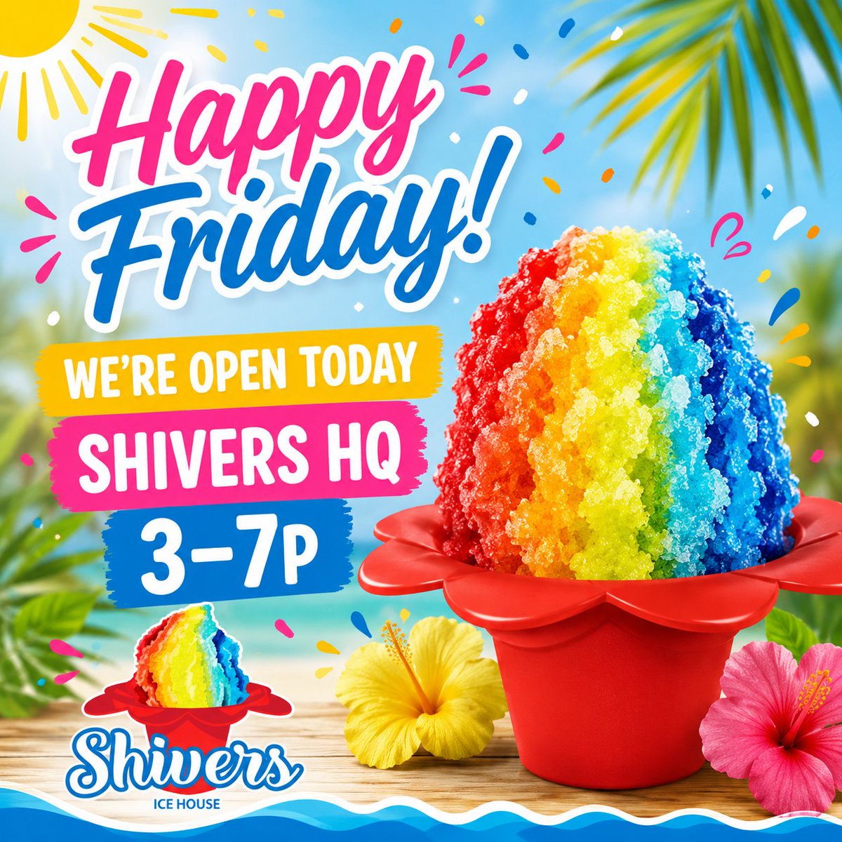 shiversicehouse's tweet photo. Come out and enjoy this PERFECT day with a huge shaved ice! 

Address: 27519 S. Rail Road Freeman, MO. 64746
Just west of Hwy C on 2 Hwy. Freeman. Look for our bright yellow trailer and a Bob our big waving guy! https://t.co/LTeJyba3D2