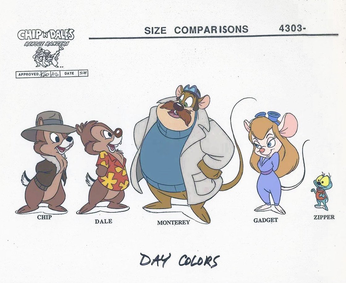 CutestNeko's tweet photo. #rescuerangers A Rangers size comparison sheet 😎🤩😻👌. https://t.co/OLdKyDhxta