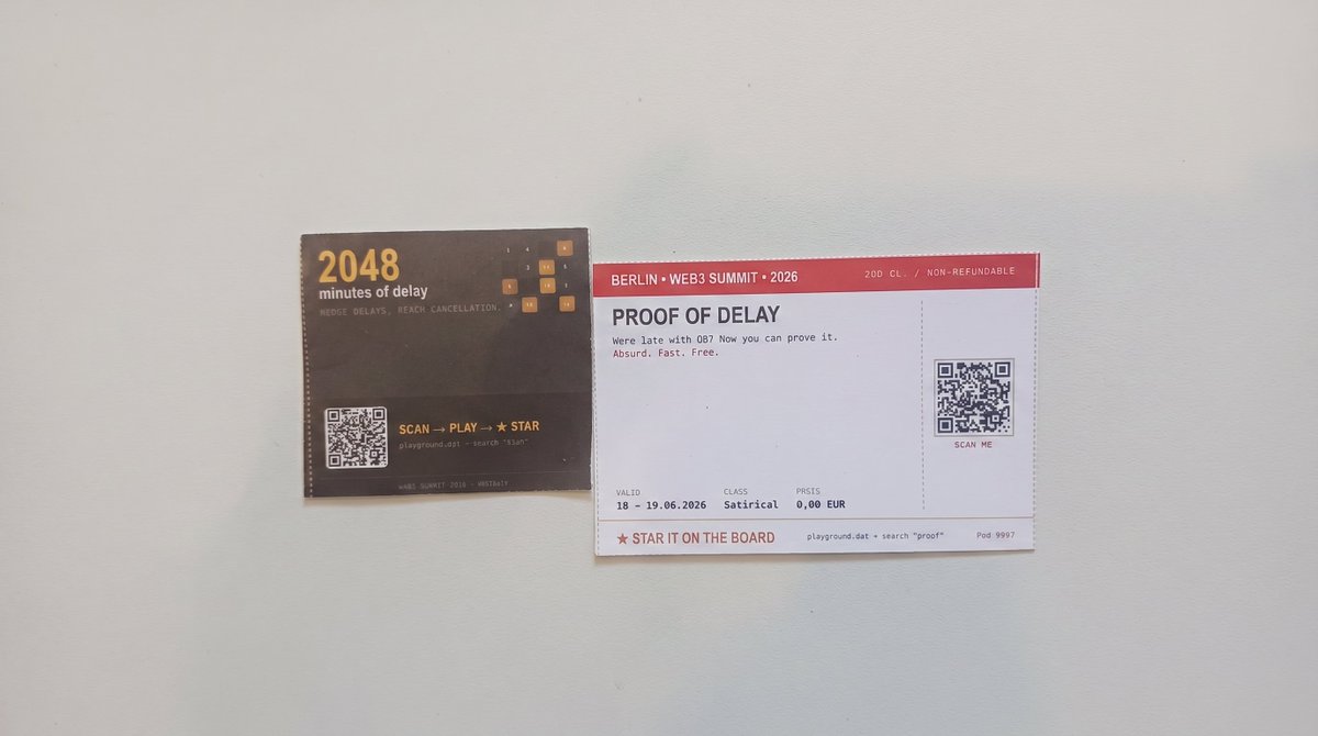 paritytech's tweet photo. This is what Playground . dot was made for.

Andrey Dodonov (14 years as a developer, PBA Campus 2025) was stuck in a 4-hour delay with a major German bank. So he built something.

A Proof of Delay app on testnet. Verify your delay on-chain. Generate a certificate. Stack your minutes in a game. An authentic, untamperable dashboard of delays that actually happened.

The next generation of apps comes from human experiences.