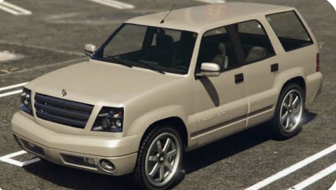 Rabbi521's tweet photo. Looking for some help with two vehicles. I trying to find the original Cavalcade(like the tan one in the pic) with the straight grille, not the Cavalcade 2. Also looking for the Albany Alpha. Don’t care what they look like. I’m on PS5. Thanks in advance!! https://t.co/jmfztI5bfT