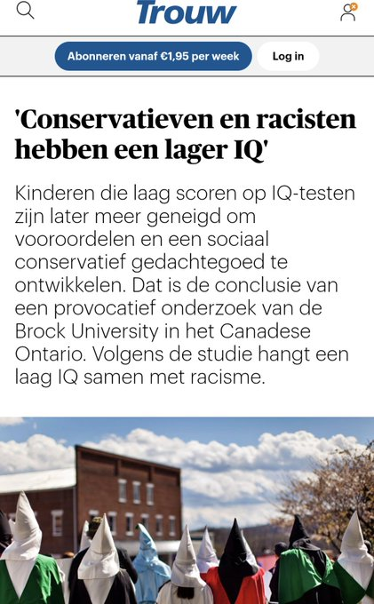 Matthijs85's tweet photo. Racisten gemiddeld dommer dan mensen van ander ras: https://t.co/QF6uqwvpPR