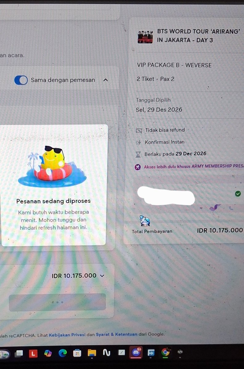 urkookiefren's tweet photo. @tiket tolong min kalau udah di bagian ini jangan sampe nge stuck terus kayak gini ada kali proses nunggu nya sejam pls lahhh padahal tinggal bayar😭 https://t.co/dTPXUKT5xt