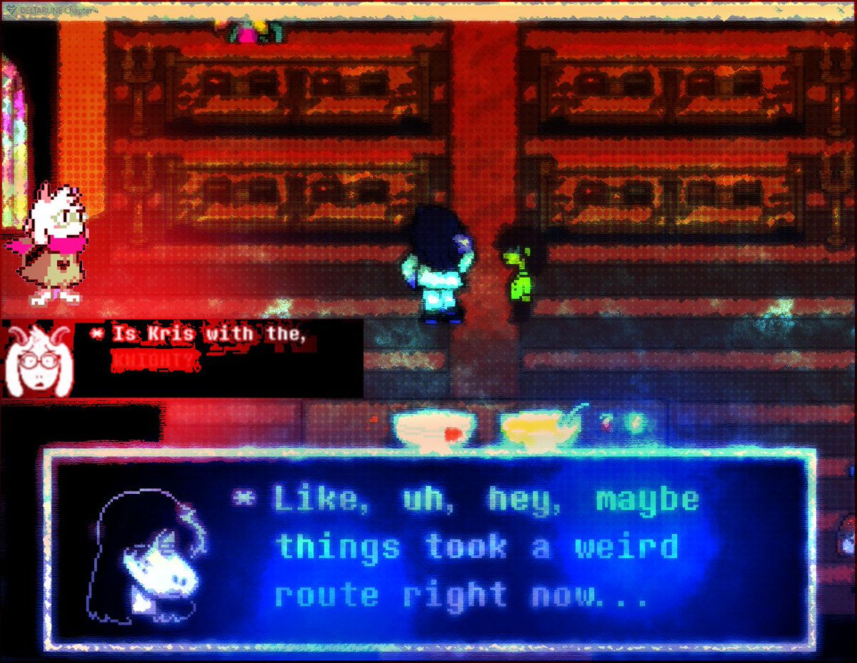 IsHaeromax's tweet photo. Why i have to ruin my gameplay doing these edits.. .. . . #deltarune https://t.co/njxnsqTBXc