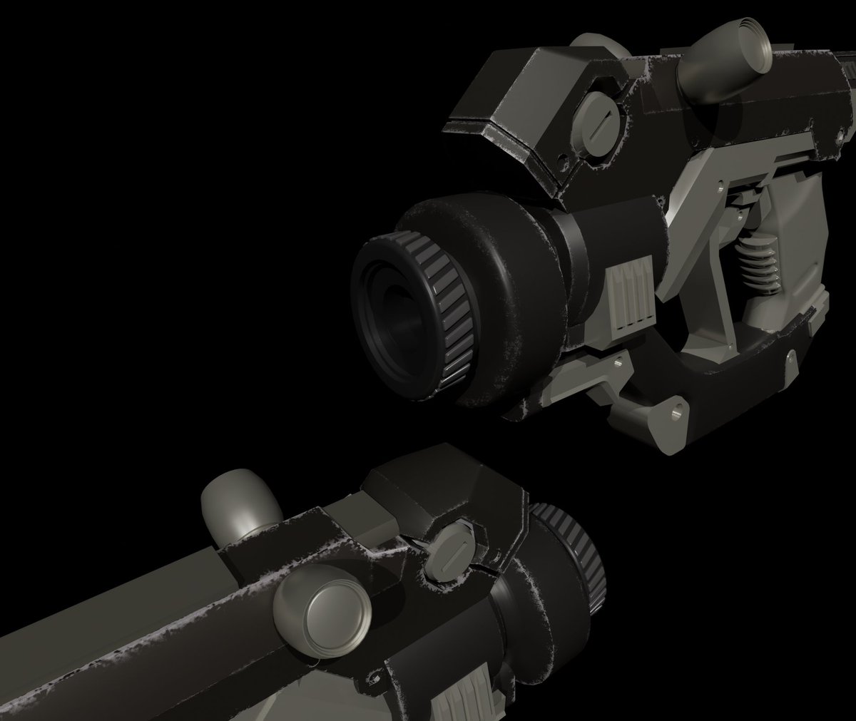 ccraqrstar's tweet photo. A few months ago i made this Sci-Fi Handgun and added very small details to it, i textured it but not high enough.
Gonna make more like these with better detail-texture

#Blender #SciFiWeapons https://t.co/0VXrBbK06a